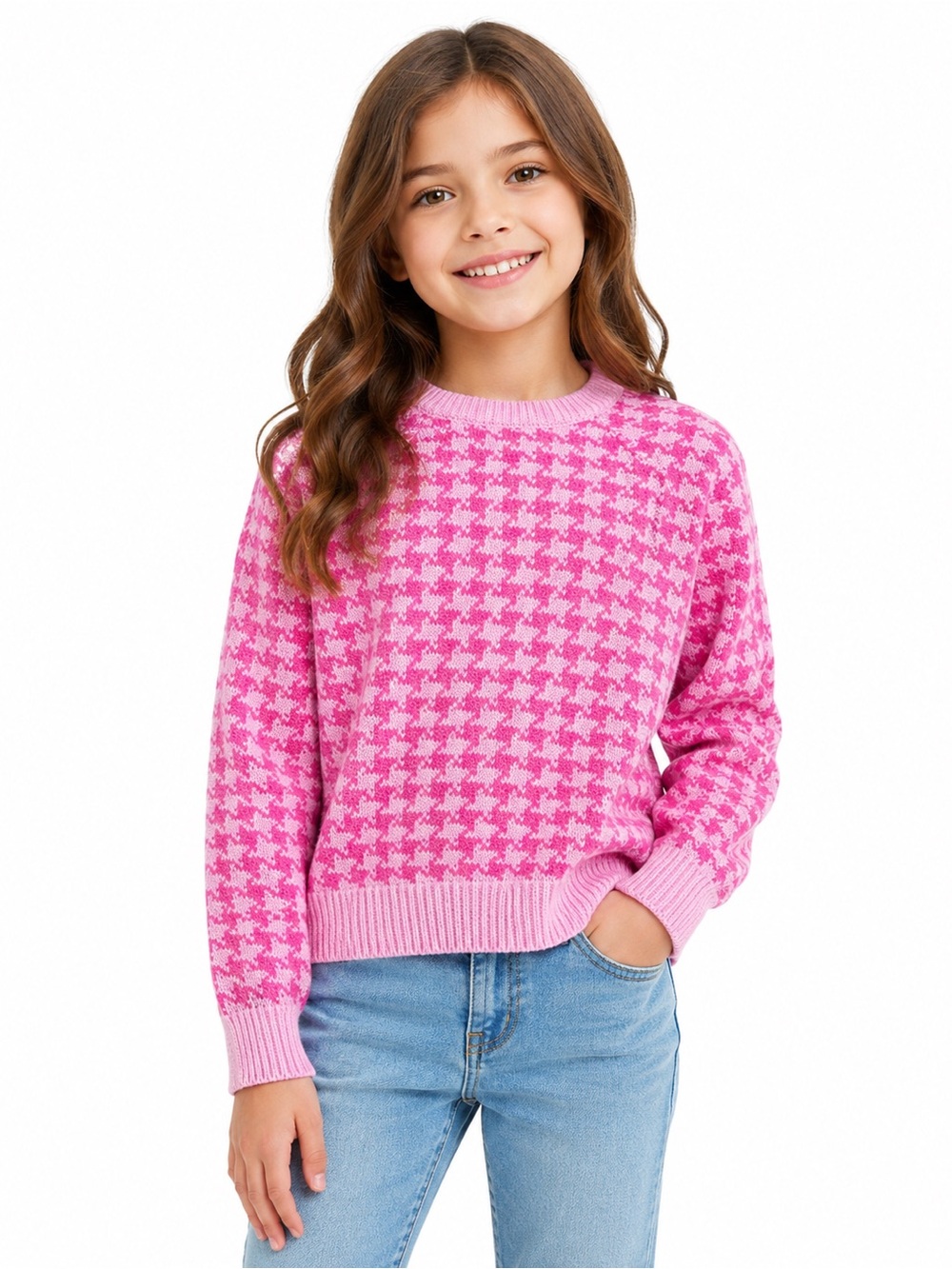 b tween Girls Size 8 Pink
Houndstooth Knit
Sweater